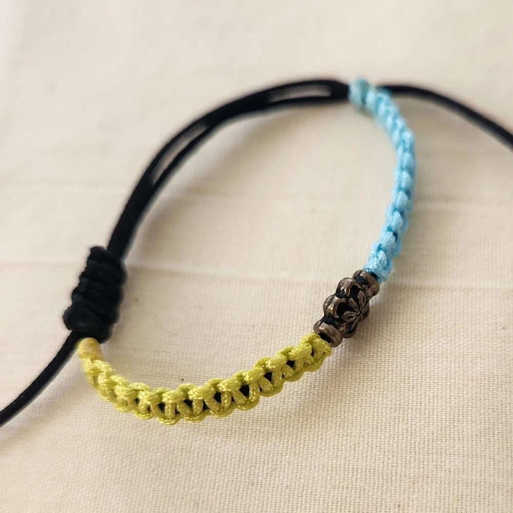 Adjustable Bracelet Handmade Braided Bracelet 4 Pieces  Unisex #01